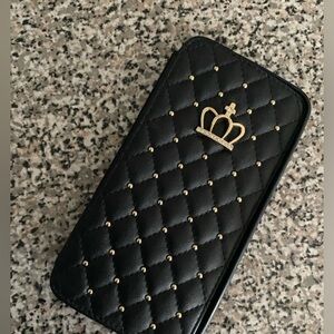 Black Leather IPhone Case